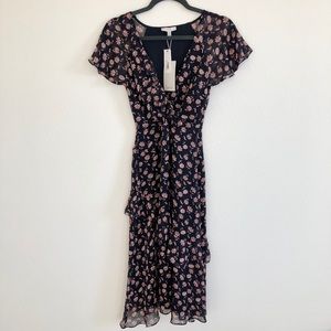 Joie Floral Print Silk Dress